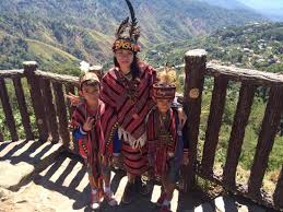 filipino kids in cordillera regalia at Mines View Park in baguio city philippines